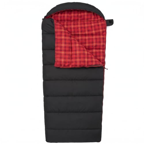 Naturehike Flanell-Schlafsack, groß und hoch, für Erwachsene, Schlafsack für kaltes Wetter für alle Jahreszeiten, XXL-Schlafsäcke für Camping, Wandern, Jagd, inklusive Kompressionssack (Schwarz)