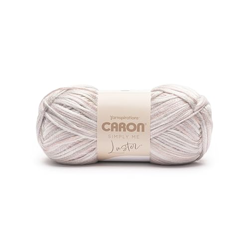 Image of Caron Simply Me Luster Yarn for Crocheting Soft, Pearly, 2-Pack | #4 Worsted Yarn, 65% Nylon & 35% Acrylic, Lustrous Blend Yarn for Crocheting, Knitting & Garments, 360yds, 170g /6oz per skein