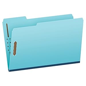 Pendaflex Pressboard Fastener Folders, Legal Size, Light Blue, 1″ Expansion, 1/3 Cut, 25/BX (616F21-3BLU)