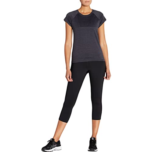 Asics Women's Kate Mesh Capri Running Apparel, M, Performance Black #TOP4