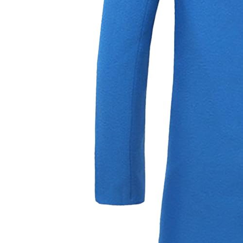 Trench long élégant pardessus ajusté imperméable mi-saison col cranté - 4