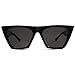 SOJOS Trendy Oversized Square Cateye Polarized Sunglasses Womens Big Frame Shades SJ2115, Black/Grey