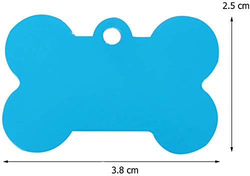 Knochenförmige Erkennungsmarke, 10 Stück Hundemarke Adressanhänger,Hundeknochenanhänger für Hunde und Katzen Haustier-Erkennungsmarke (38 mm)