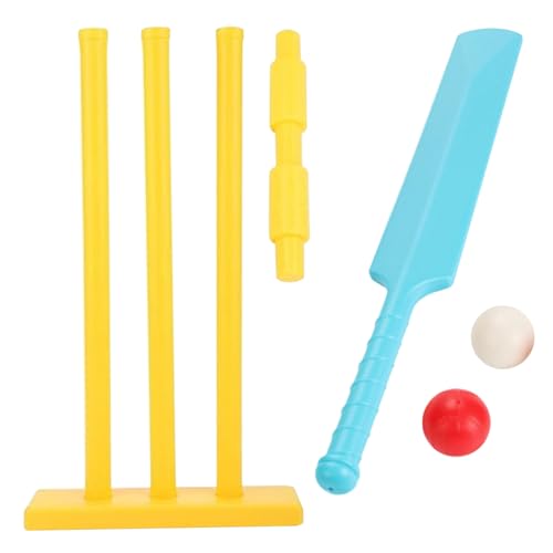 Naisicore Cricket Set Kids PP BPA-Free Cricket Bat Set Parent Child Cricket Game with Stumps and 2 Balls Cricket Kit for Garden, Beach, Home Play Random Color, Kids Cricket Set, Cricket Set
