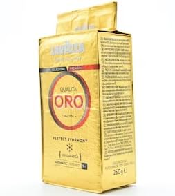 LavazzaCoffee "Qualita Oro" Coffee Macinato 8.8 Ounce 250gr [ Italian Import ] Pack of 1