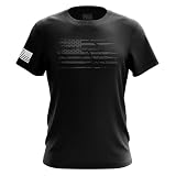 Patriotic American Flag Men’s T-Shirt | Heavyweight Classic Fit Short Sleeve Shirt - Phantom Flag Mens - XL