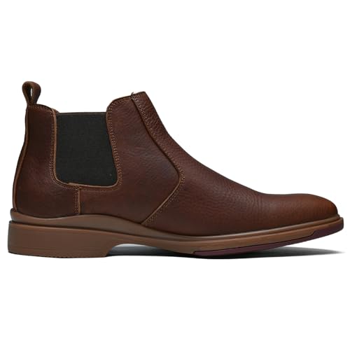 Image of ArcBrothers Men's Chelsea Boots, Relaxed Fit Roomy Toe Box Design, Premium Leather Slip-on Ankle Boots, All-Day Comfort