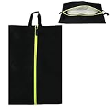 JOMAILIEEL Shoe Travel Bags for Packing, Portable Shoe Bag for Travel with Water-Resistant Zipper, Mesh and Solid Black Styles Available, Durable Shoe Storage Organizer with Handle for Men and Women