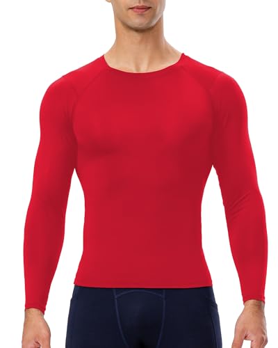 Men's Compression Shirt Long Sleeve Athletic Workout T-Shirts Top Active Sport Base Layer Undershirt Dry Fit2