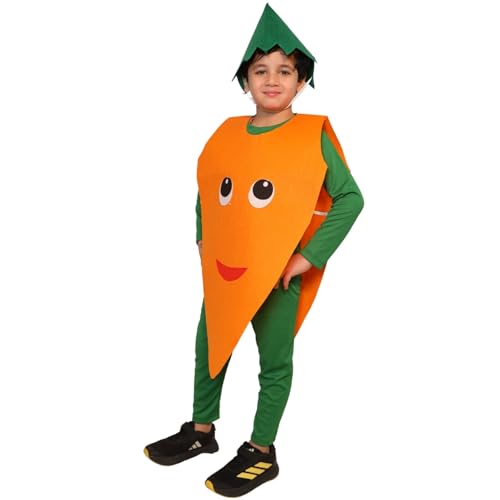Image of Kaku Fancy Dresses Fruit and Vegetable Costume Paper Cutout with Cap For Kids | Healthy Food Costume For Boys & Girls (Tracksuit Not Included)