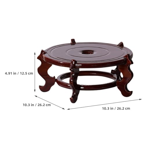 Support pot de fleurs en bois léger et stable pour plantes d'intérieur - 3