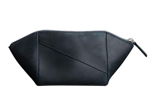 leather purse, Leather bag, Men cosmetic bag, travel case, makeup bag, Lether Cosmetic Bag | Makeup Bag |Bridesmaid Gifts,Gifts, Women bag gift for woman Makeup bag, wedding gift, travel bag, BLACK