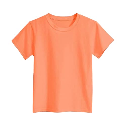 Girls Summer T Shirts Boys Short Sleeve T Shirts Basic Loose Tees Kids Summer Crewneck Tops 1-10 Years