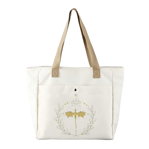 Bolso tote grande para amantes de libros CMNIM Dragon miniatura 1