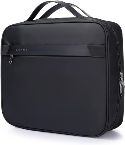 BANGE Necessaire Grande Com Divisórias Bolsa de Mão Organizadora Masculina Feminina Para Viagem Impermeável Bange Premium
