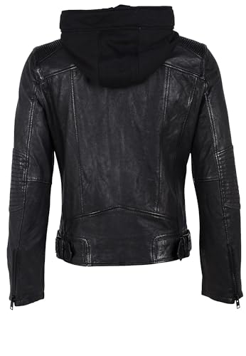 Mauritius Men's Kayto Genuine Leather Jacket with Detach Hoodie2