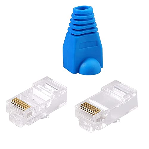 Image of SmartTech RJ45 Crimping Tool Kit with Cable Tester Wire Stripper Punch Down Tool RJ45 Connectors LAN Ethernet Network Tool Set for Cat5 Cat6 Cable Repair Cutter Crimper All in one PassThrough Combo
