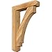 Ekena Millwork BKT0604X26X38IMP04RWR Imperial Craftsman Rough Sawn Bracket w/Offset Brace, Western Red Cedar