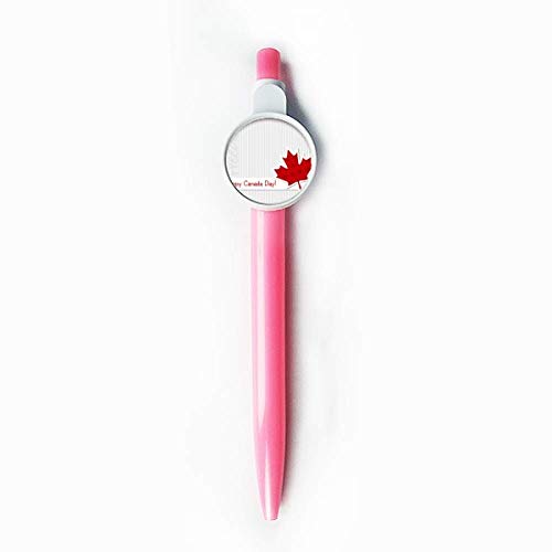 Stylo Canada Day rétractable à motif feuille d'érable, un souvenir bleu à offrir