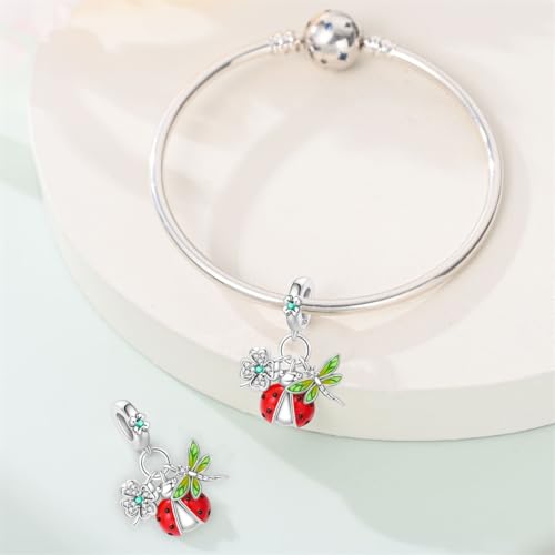 Image of 925 Sterling Silver Charms,Hypoallergenic Beads,Compatible with Pandora Bracelets and Necklaces,Women Holiday Gift Pendants