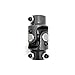 Ensun 3/4-36 Spline x 3/4 DD Black Single Steering Shaft Universal U Joint, Maximum Working Angle: 35° Degree, Total Length: 83mm (3-1/4