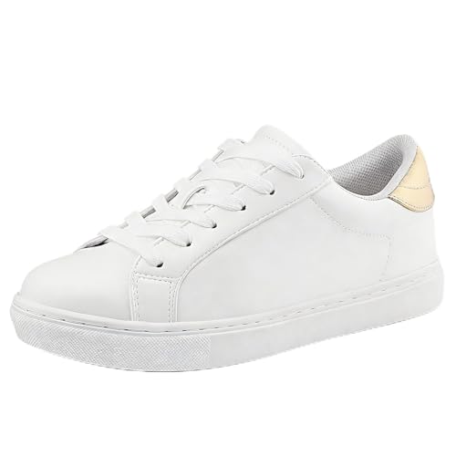 PARTY Women's Fashion Star Sneaker Lace Up Low Top Comfortable Cushioned Walking Shoes