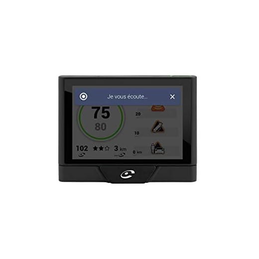 Coyote UP (France) - Aide à la Conduite avec Assistant Vocal - Écran Tactile - Avertisseur Dépassement Vitesse, Dangers, Trafic et Perturbations en Temps Réel - Bluetooth