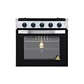 CONTOURE RV 3-Burner Drop-In Gas Range 21" | Black with Stainless Steel Accents | Stylish LED Knobs | Easy-Clean Oven | Propane-Powered | CSA Certified | GR-21B