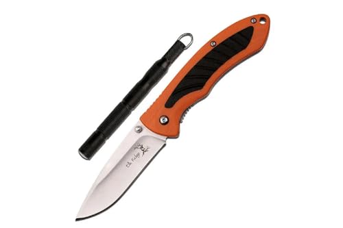 Elk Ridge Pocket Knife and Fire Starter Key Chain Survival Set