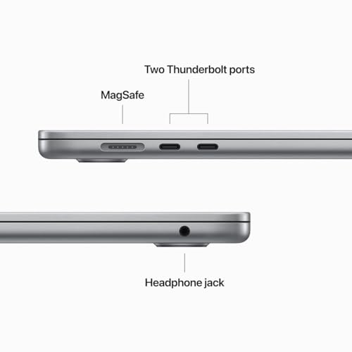 Image of 2023 Apple MacBook Air with Apple M2 Chip with 8-Core CPU /10-Core GPU (15-inch, 16GB RAM, 1TB SSD Storage) (QWERTY English) Space Gray (Renewed)