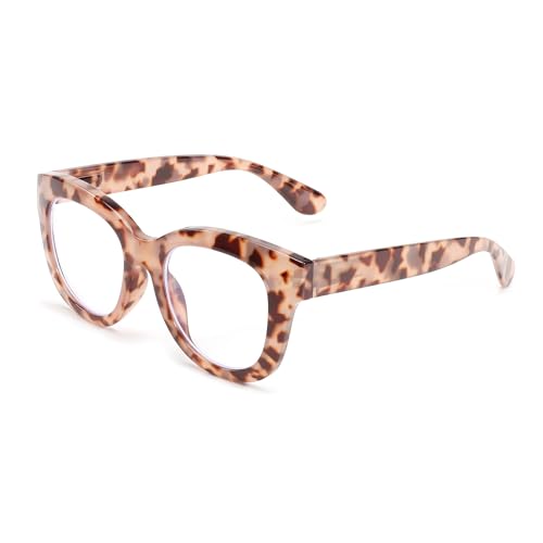 Image of FEISEDY Retro Blue Light Glasses for Women Men, Thick Square Glasses Blue Light Blocking, Anti Glare Digital &Eyestrain B0278