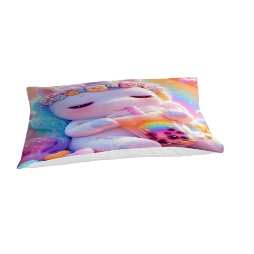 Parure housse de couette licorne 3D en cadeau idéal pour lit enfant - 7