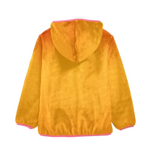 GuoChe Orange Toddler Fleece Jacket With Hood2