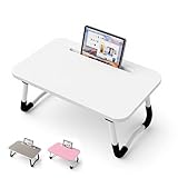 Table de Lit Polyvalente - Parfaite pour se détendre au lit, prendre le petit-déjeuner, lire, regarder des films ou servir de support pour livres et tablettes sur le canapé. La fente à cartes intégrée ajoute une fonctionnalité supplémentaire à votre expérience de confort.