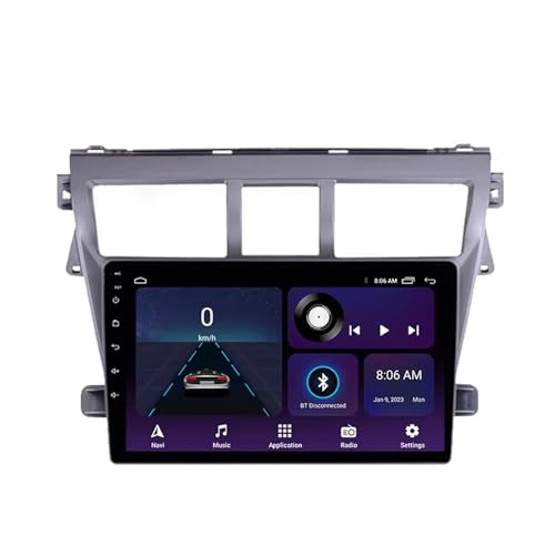 Radio coche 2 DIN para Toyota VIOS, viaja con Carplay inalámbrico y comandos de voz al volante