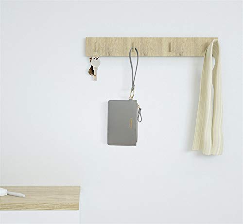 Aiyo Nice Women Slim Rfid Card Case Holder Wristlet Zip Id Case Wallet Small Leather Wallet Coin Purse With Keychain (Gray) #TOP5