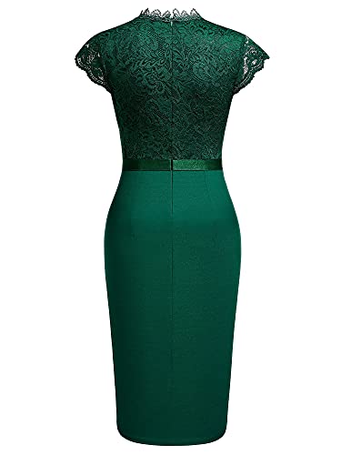 Image of Miusol Women's Retro Floral Lace Ruffle Style Cocktail Mini Dress