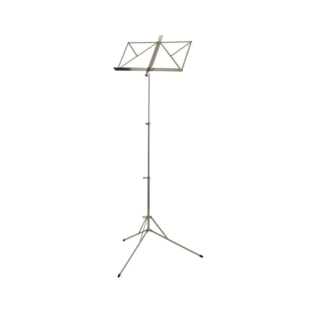 Wittner leggio 961a – nichelato, altezza regolabile 48-114 cm, compatto e pieghevole, Made in Germany