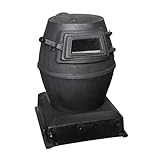 Estufa de Leña de Hierro Fundido, Cocina de Leña para Interiores con Ventana, para el Hogar, Camping, Aventuras, Calefacción y Cocina Diaria