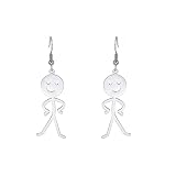 Divertido Smiley dedo medio Graffiti Pendientes colgantes personalizados Cool gestos Collar Punk creativo único hecho a mano Declaración Amistad Joyería Mujeres Hombres (plata1)