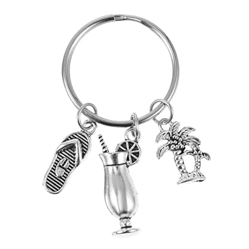BESTYASH 1 Pc llavero cadena de billetera decoración turbo tarjetas de referencia Piscina tiki dispensador encanto Frío estojos escolares colgante tamishome menaje Accesorio aleación Silver