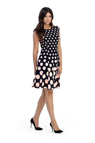 Image of London Times Womens Dresses Cap Sleeve Fit and Flare - Elegant Summer Cocktail Graduation Garden Party Wedding Guest Dress
