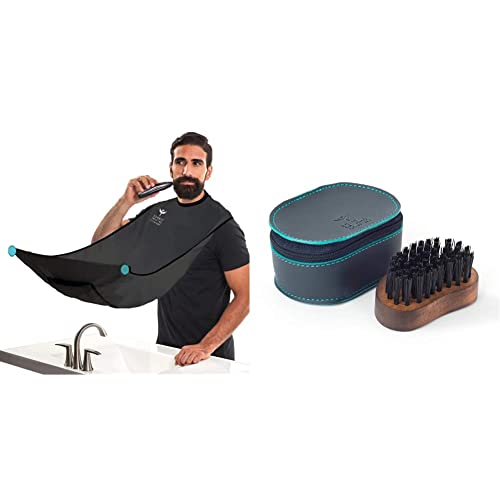 Bombay Shaving Co Beard Bib | Beard Trimmings Catcher and Grooming Apron | Black