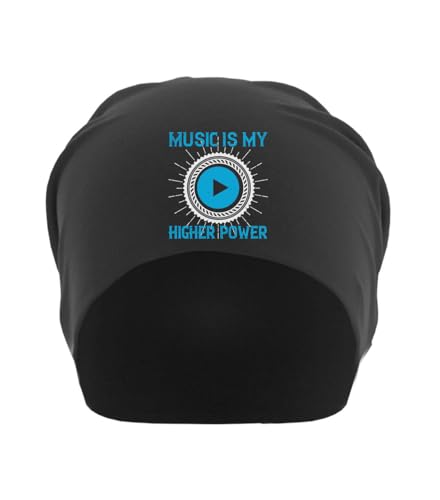 Bonnet souple Music is My Higher Power en coton fin pour éviter les irritations