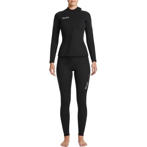 3mm Neopreno Top de Traje de Buceo - Chaqueta térmica cálida con cremallera frontal para deportes acuáticos miniatura 1