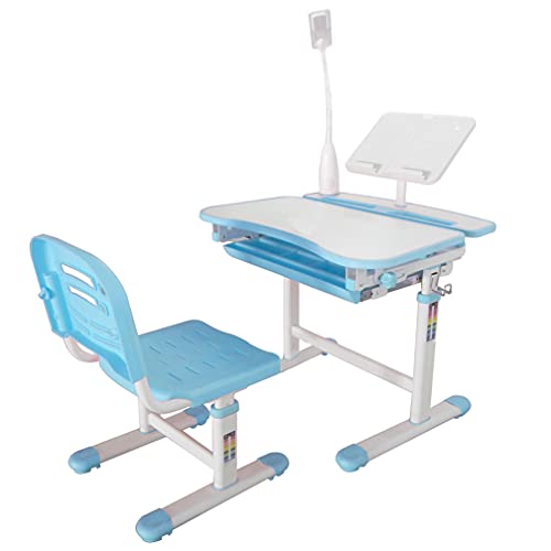 Best Cyber Monday 🔥 Ubbie Kids Desk and Chair Set, Height Adjustable Students Desk with Tilt Desktop & Metal Hook & LED Light & Bookstand and Storage Drawer for Boys Girls (Blue) Get Discount Offer Ubbie Kids Desk and Chair Set, Height Adjustable Students Desk with Tilt Desktop & Metal Hook & LED Light & Bookstand and Storage Drawer for Boys Girls (Blue)