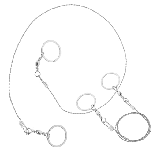 Gogogmee 2pcs Outdoor Survival Wire Saws Portable Rope Chainsaw for Camping Emergency Wire Saws Metal for Backpacking Gear