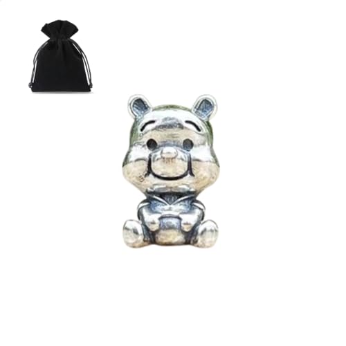 Abalorio de Winnie, The Pooh, plata de ley 925, compatible con pulseras Pandora y europeas, bonito tigre, talla única, Plata de ley, Circonita cúbica