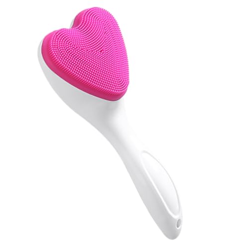 LIFKOME Silicone Face Scrub Brush Face Exfoliating Brush Manual Cleansing Tool Heart Shape Design