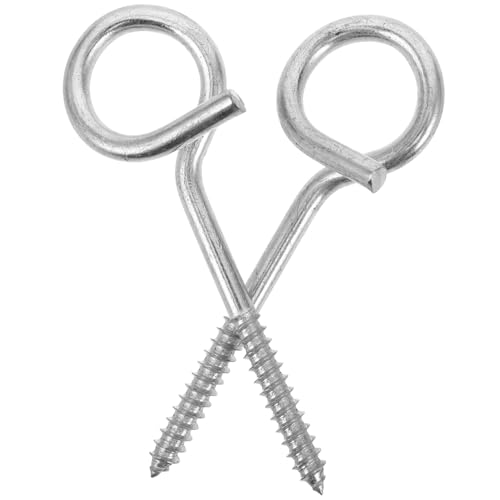 Abaodam 2pcs Heavy Duty Stainless Steel Ceiling Hooks for Swing Chairs and Hammocks Eye Bolts for Easy Installation Outdoor and Home Use Supports High Weight Capacity